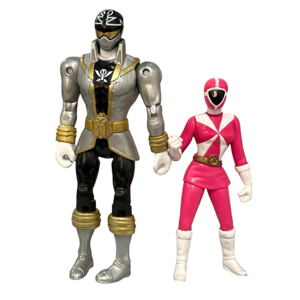 Mighty Morphin Power Rangers Super Megaforce Silver Ranger & Pink Ranger Figure